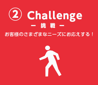 2 Challenge 挑戦 お客様のさまざまなニーズにお応えする